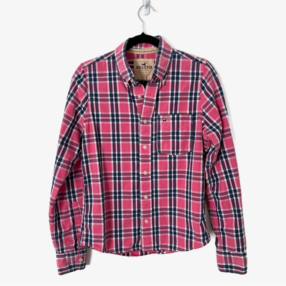 Hollister Shirt Plaid Heritage Print Long Sleeve Cotton Women’s Small
